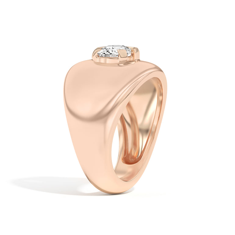 Shahla Karimi Ando Cushion Negative Space Bombe Ring 14K Rose Gold