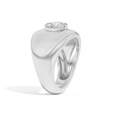 Shahla Karimi Ando Cushion Negative Space Bombe Ring 14K White Gold