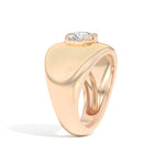 Shahla Karimi Ando Cushion Negative Space Bombe Ring 14K Yellow Gold