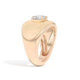Shahla Karimi Ando Cushion Negative Space Bombe Ring 14K Yellow Gold