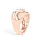 Shahla Karimi Ando Emerald Negative Space Bombe Ring  14K Rose Gold