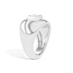 Shahla Karimi Ando Emerald Negative Space Bombe Ring  14K White Gold