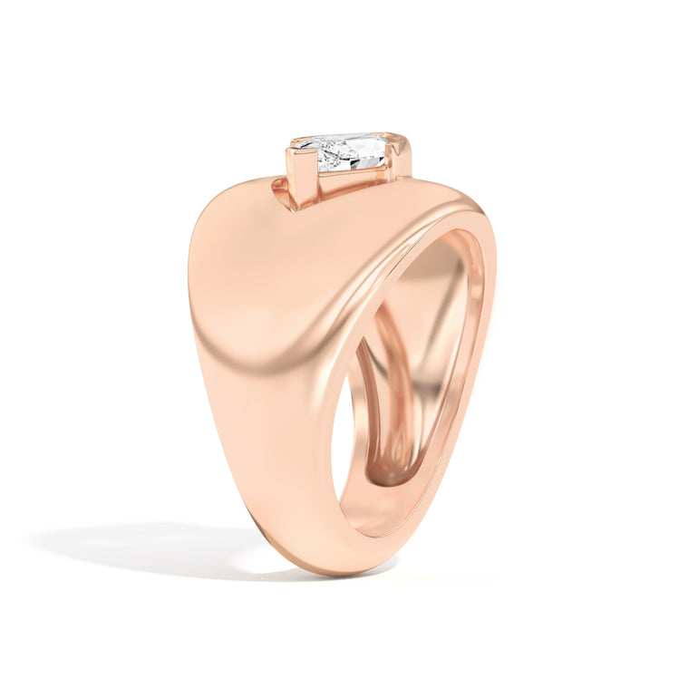 Shahla Karimi Ando Marquise Negative Space Bombe Ring  14K Rose Gold