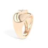 Shahla Karimi Ando Oval Negative Space Bombe Ring 14K Yellow Gold