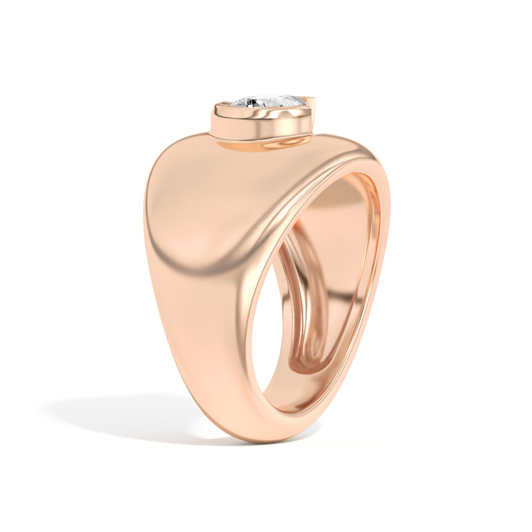 Shahla Karimi Ando Pear Negative Space Bombe Ring 14K Rose Gold