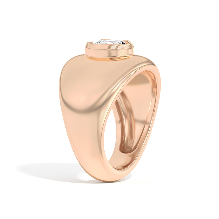 Shahla Karimi Ando Brilliant Negative Space Bombe Ring 14K Rose Gold