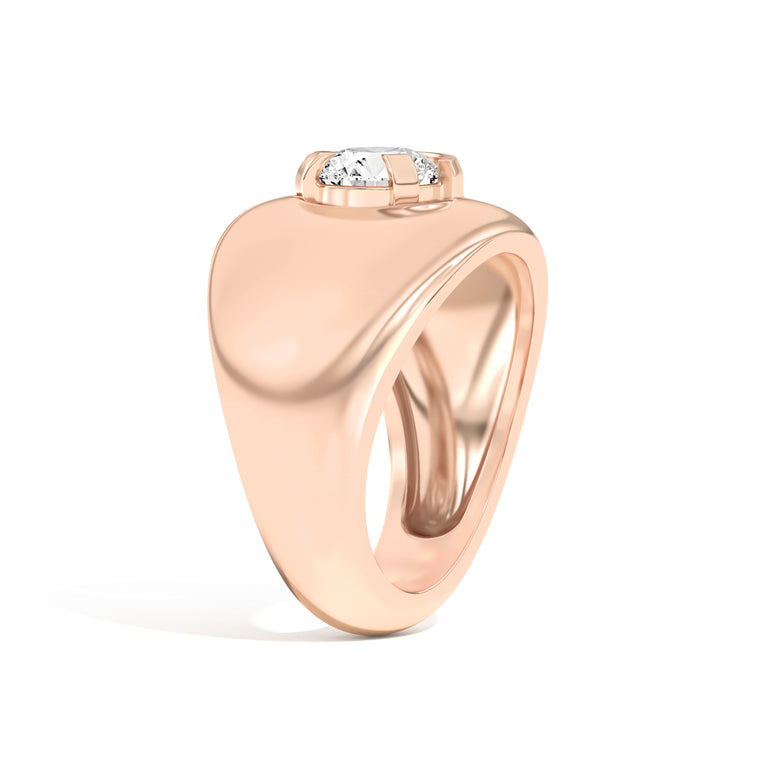 Shahla Karimi Ando Brilliant Negative Space Bombe Ring 14K Rose Gold