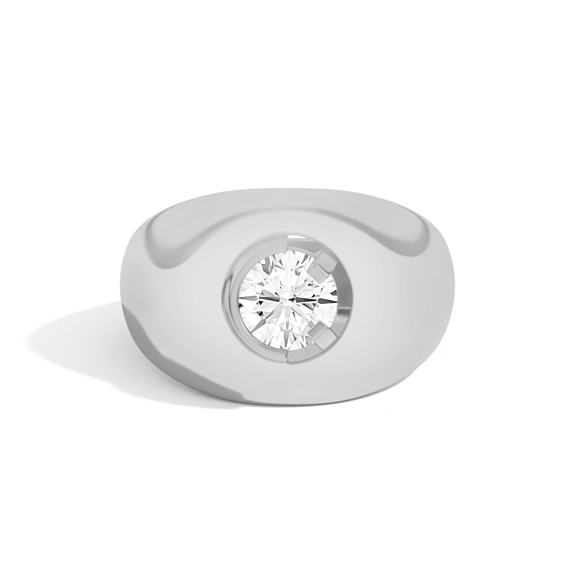 Shahla Karimi Ando Brilliant Negative Space Bombe Ring 14K White Gold