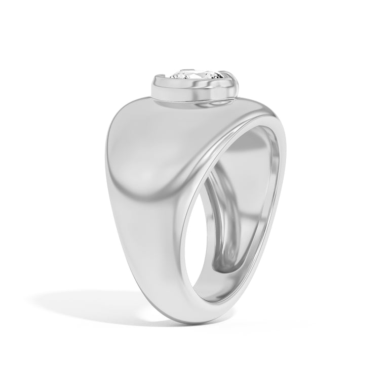 Shahla Karimi Ando Brilliant Negative Space Bombe Ring 14K White Gold