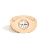 Shahla Karimi Ando Brilliant Negative Space Bombe Ring 14K Yellow Gold