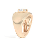 Shahla Karimi Ando Brilliant Negative Space Bombe Ring 14K Yellow Gold