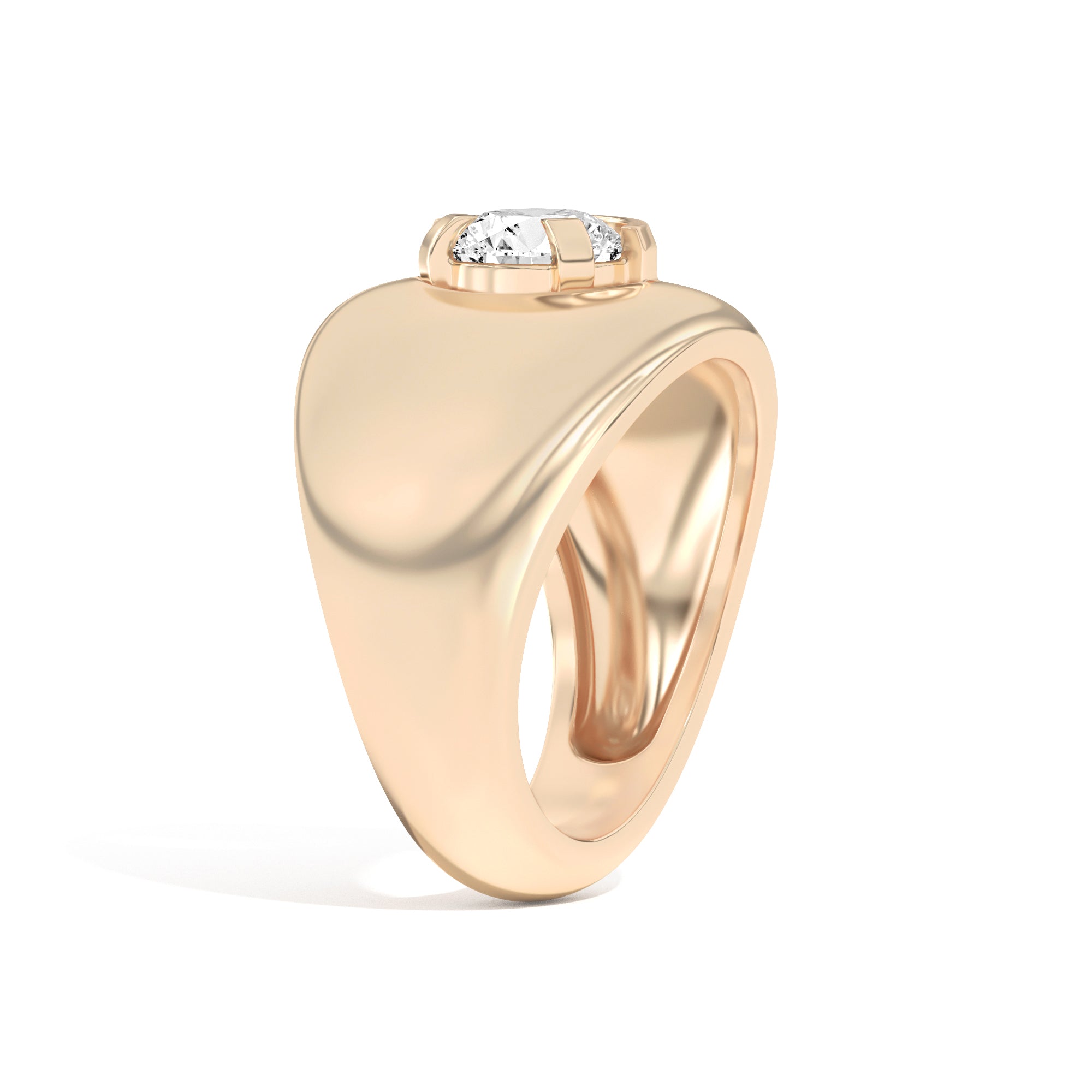 Shahla Karimi Ando Brilliant Negative Space Bombe Ring 14K Yellow Gold