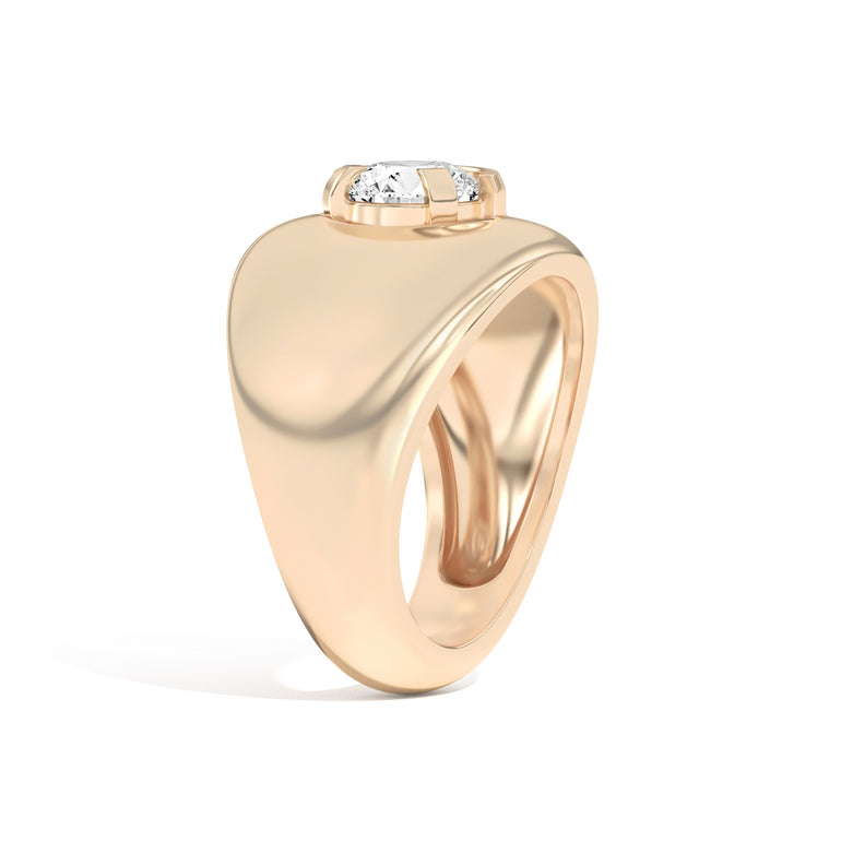 Shahla Karimi Ando Brilliant Negative Space Bombe Ring 14K Yellow Gold