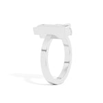 Shahla Karimi Scarpa Asscher Olivetti Frame Ring 14K White Gold