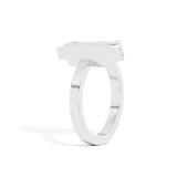 Shahla Karimi Scarpa Asscher Olivetti Frame Ring 14K White Gold