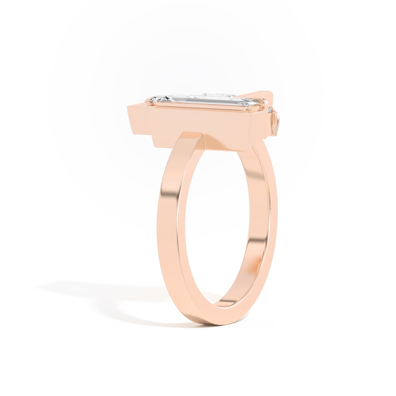 Shahla Karimi Scarpa Cushion Olivetti Frame Ring 14K Rose Gold