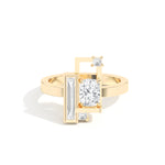 Shahla Karimi Scarpa Cushion Olivetti Frame Ring 14K Yellow Gold