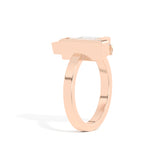 Shahla Karimi Scarpa Emerald Olivetti Frame Ring 14K Rose Gold