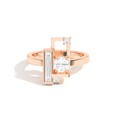 Shahla Karimi Scarpa Brilliant Olivetti Frame Ring 14K Rose Gold