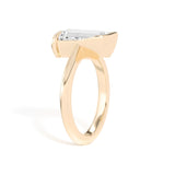 Shahla Karimi Ando Baguette Sloping Semi-Bezel Ring  14K Yellow Gold