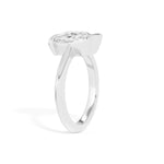 Shahla Karimi Ando Cushion Sloping Semi-Bezel Ring  14K White Gold