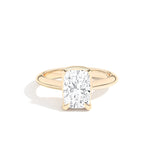 Shahla Karimi Ando Cushion Sloping Semi-Bezel Ring  14K Yellow Gold