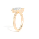 Shahla Karimi Ando Cushion Sloping Semi-Bezel Ring  14K Yellow Gold