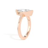 Shahla Karimi Ando Marquise Sloping Semi-Bezel Ring  14K Rose Gold