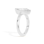 Shahla Karimi Ando Marquise Sloping Semi-Bezel Ring  14K White Gold