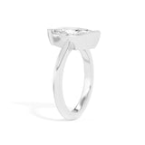 Shahla Karimi Ando Marquise Sloping Semi-Bezel Ring  14K White Gold