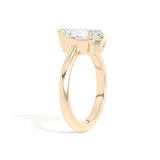 Shahla Karimi Ando Oval Sloping Semi-Bezel Ring  14K Yellow Gold