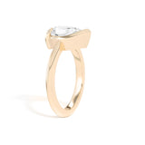 Shahla Karimi Ando Pear Sloping Semi-Bezel Ring  14K Yellow Gold