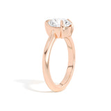 Shahla Karimi Ando Brilliant Sloping Semi-Bezel Ring 14K Rose Gold