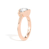 Shahla Karimi Ando Brilliant Sloping Semi-Bezel Ring 14K Rose Gold