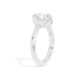 Shahla Karimi Ando Brilliant Sloping Semi-Bezel Ring 14K White Gold