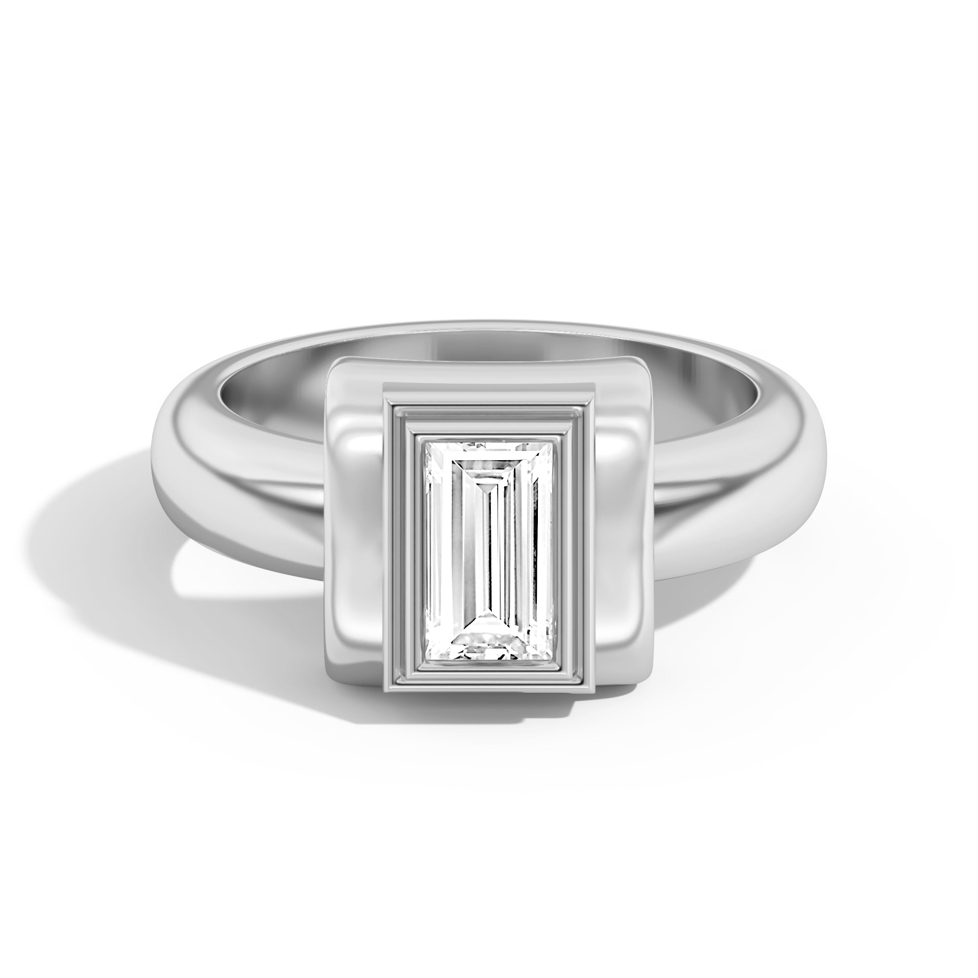 Shahla Karimi Ando Baguette Bezel Wrap Ring 14K White Gold