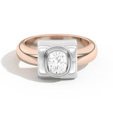 Shahla Karimi Ando Cushion Bezel Wrap Ring 14K Rose Gold