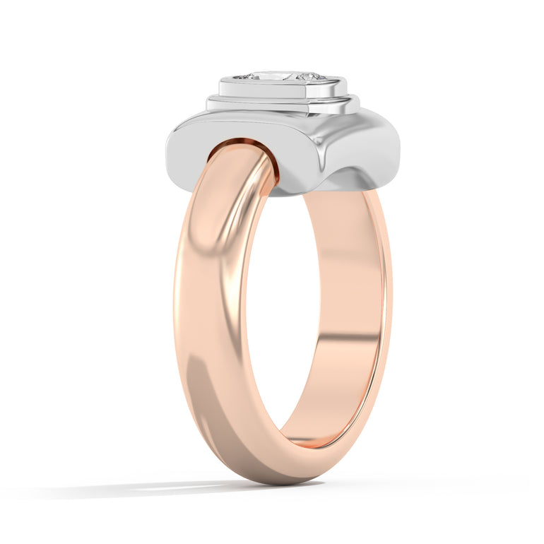 Shahla Karimi Ando Cushion Bezel Wrap Ring 14K Rose Gold