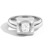 Shahla Karimi Ando Cushion Bezel Wrap Ring 14K White Gold