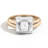 Shahla Karimi Ando Cushion Bezel Wrap Ring 14K Yellow Gold