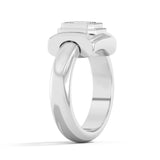 Shahla Karimi Ando Emerald Bezel Wrap Ring 14K White Gold