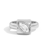 Shahla Karimi Ando Marquise Bezel Wrap Ring 14K White Gold