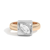 Shahla Karimi Ando Round Bezel Wrap Ring 14K Yellow Gold