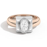 Shahla Karimi Ando Oval Bezel Wrap Ring 14K Rose Gold