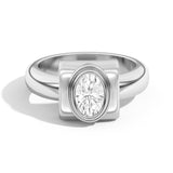Shahla Karimi Ando Oval Bezel Wrap Ring 14K White Gold