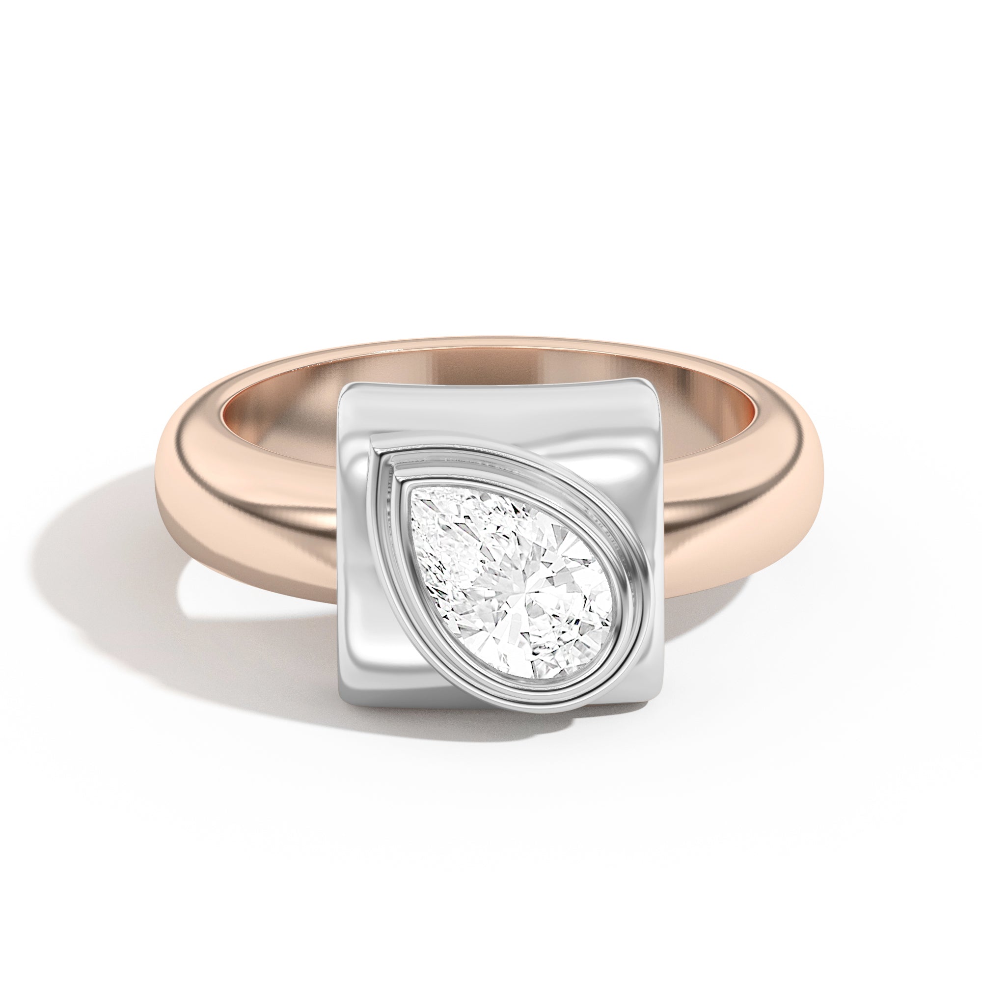 Shahla Karimi Ando Pear Bezel Wrap Ring 14K Rose Gold