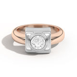 Shahla Karimi Ando Round Bezel Wrap Ring 14K Rose Gold