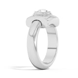 Shahla Karimi Ando Round Bezel Wrap Ring 14K White Gold