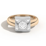 Shahla Karimi Ando Round Bezel Wrap Ring 14K Yellow Gold