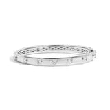Shahla Karimi Jewelry Cast Iron Rivet Clasp Bangle 14K White Gold